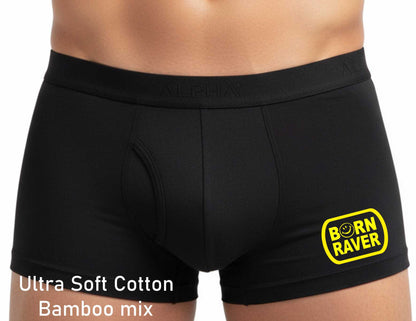 Born Raver Supersoft Bamboo Boxers Festival Gift For Him