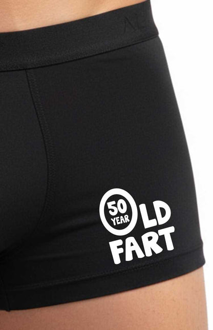 50th Birthday 50 Year Old Fart Bamboo Boxer Shorts Funny Gift