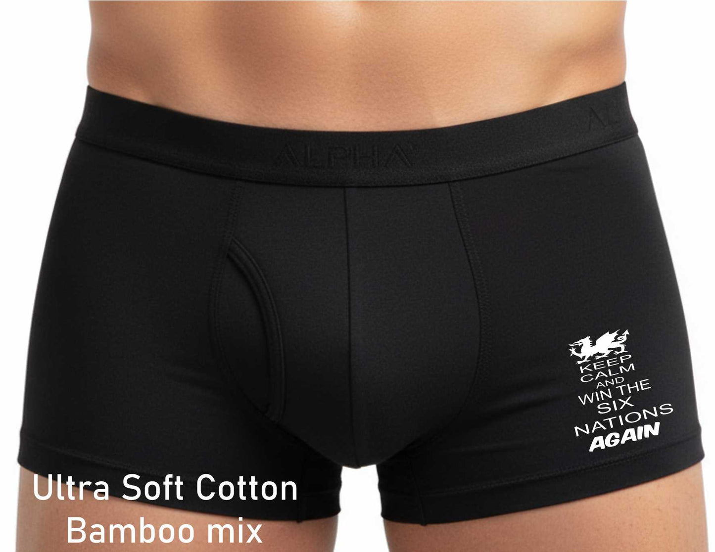 Welsh Rugby 6 Nations Bamboo Boxer Shorts Birthday Gift