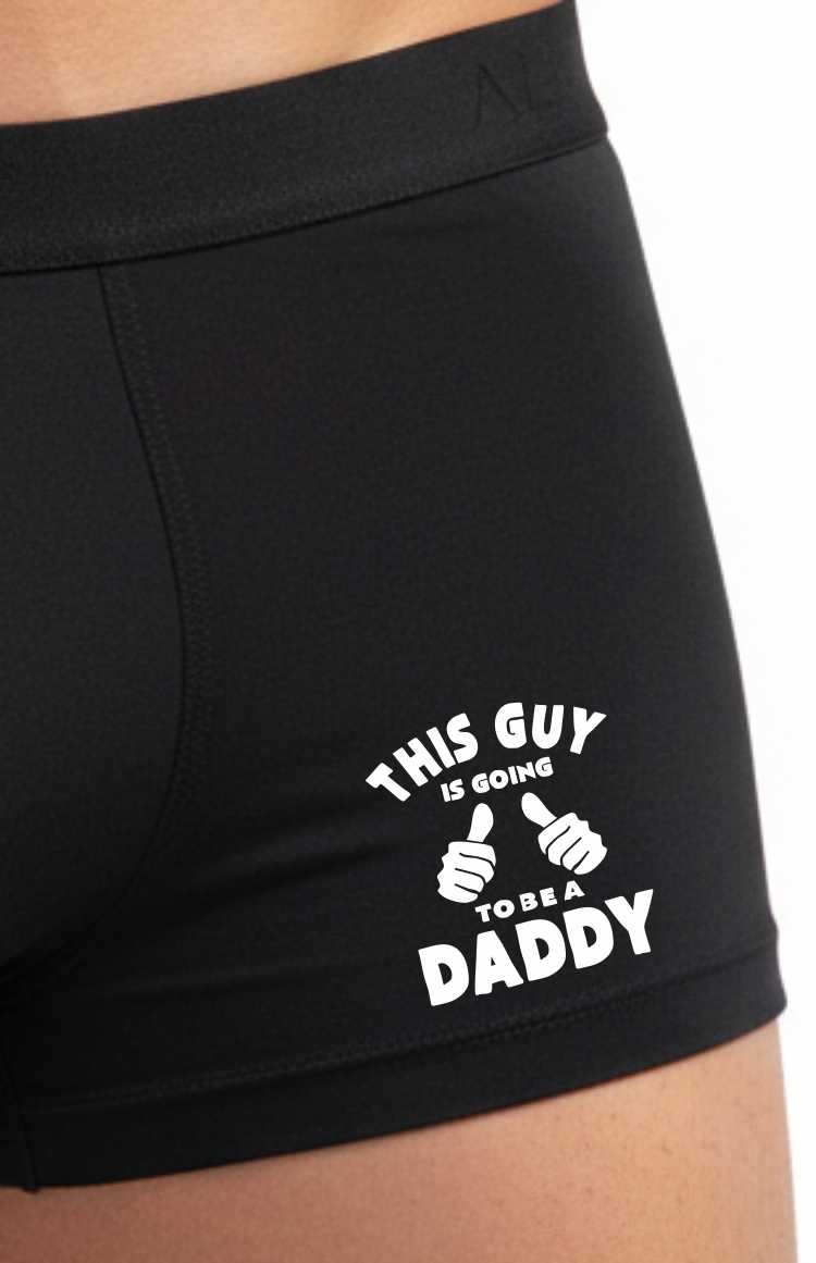 Bamboo Cotton Boxer Shorts  Guy Going To Be Dad New Father Baby Gift