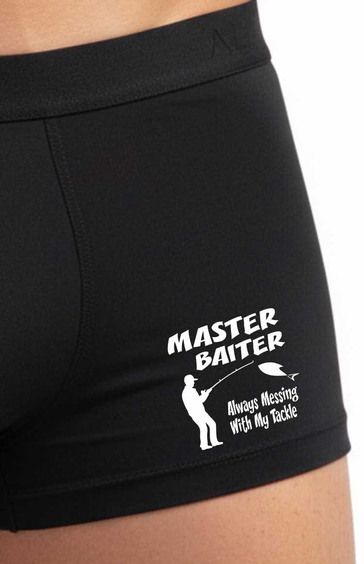 Fishing Gift Master Baiter Mess With My Tackle Bamboo Boxer Shorts