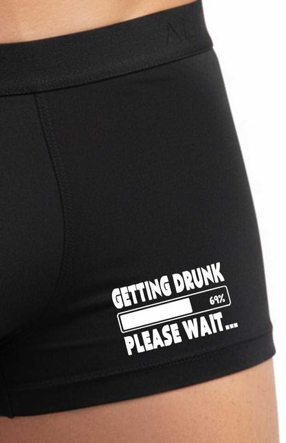 Funny Beer Gift For Him Getting Drunk Bamboo Boxer Shorts