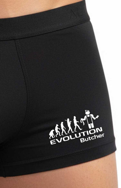 Funny Butchers Gift For Him Evolution Of A Butcher Bamboo Boxer Shorts