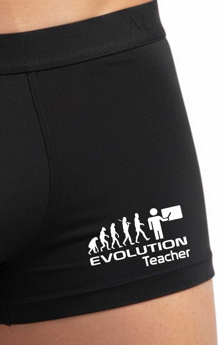 Funny Teacher Gift Supersoft Bamboo Boxer Shorts Evolution Of