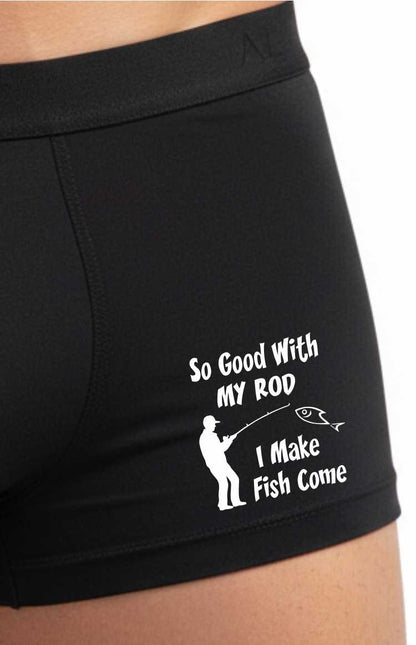 So Good With My Rod Gift For Anglers Bamboo Boxers Fishing Gift