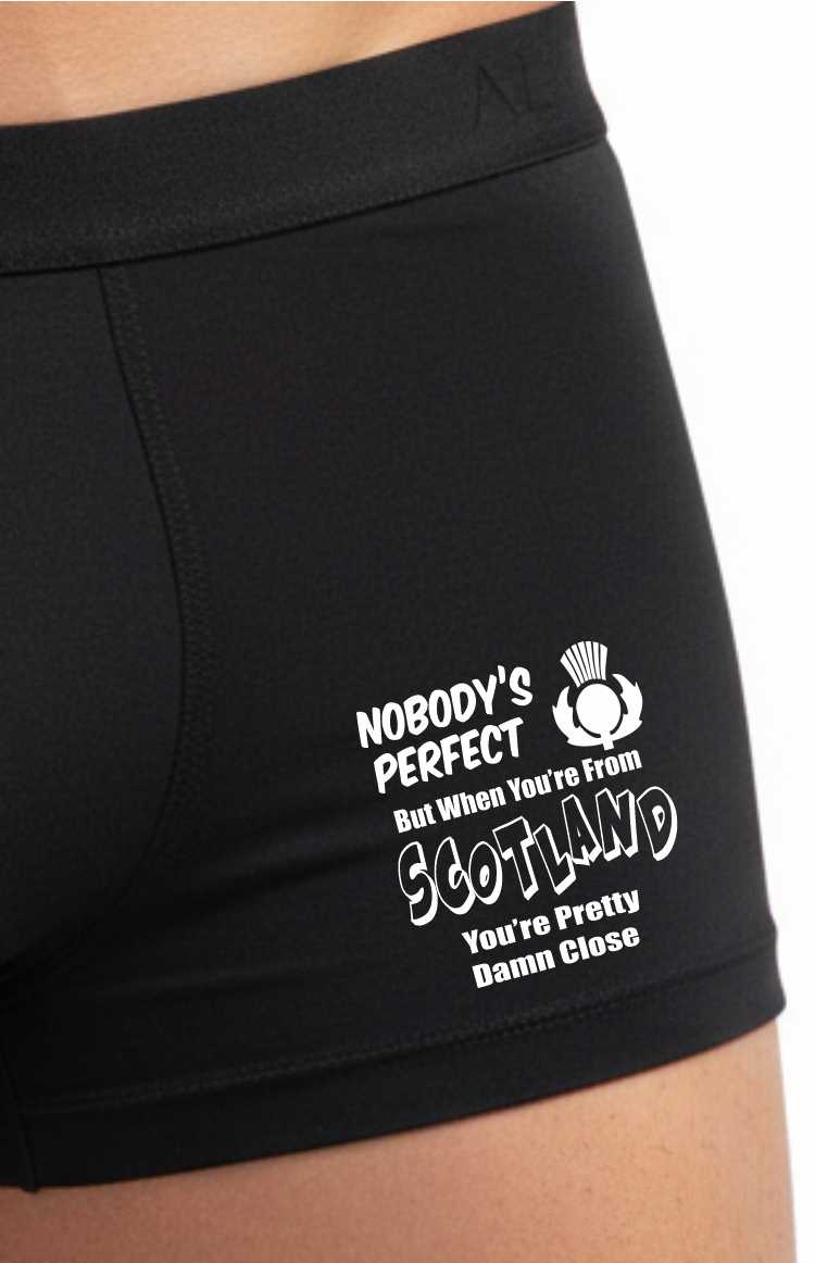 Nobodys Perfect But Scottish Pretty Damn Close Bamboo Boxer Shorts