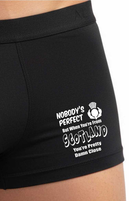 Nobodys Perfect But Scottish Pretty Damn Close Bamboo Boxer Shorts