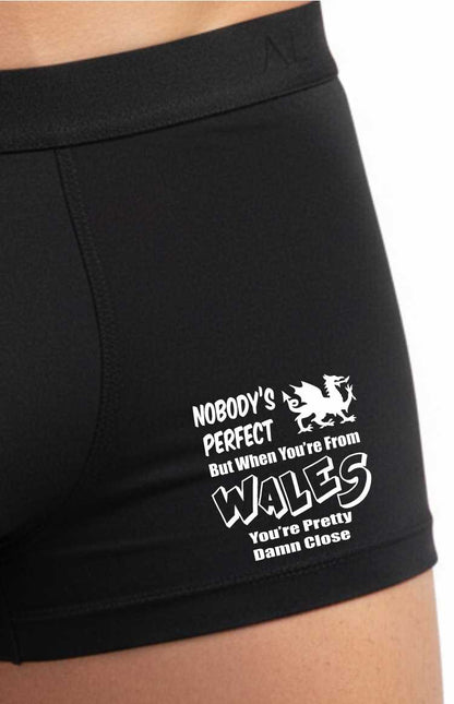 Nobodys Perfect But Welsh Pretty Damn Close Bamboo Boxer Shorts