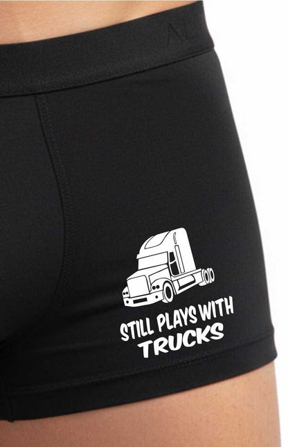 Bamboo Boxer Shorts Still Plays With Trucks Funny HGV Driver Gift For Him