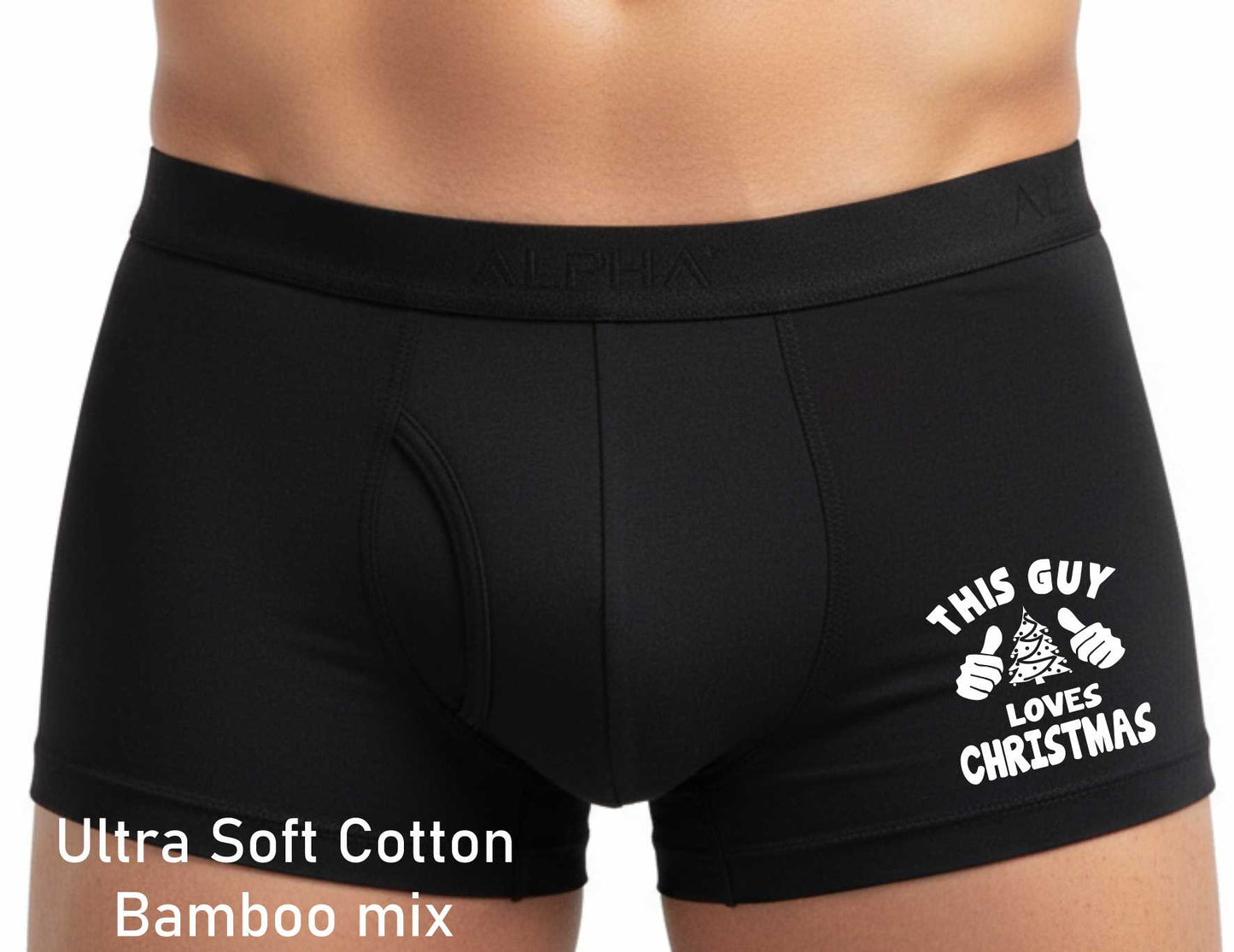 This Guy Loves Christmas Bamboo Boxer Shorts Funny Christmas Gift