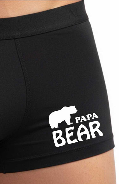 Father's Day Papa Bear Bamboo Cotton Boxer Shorts Gift Dad Grandad Him
