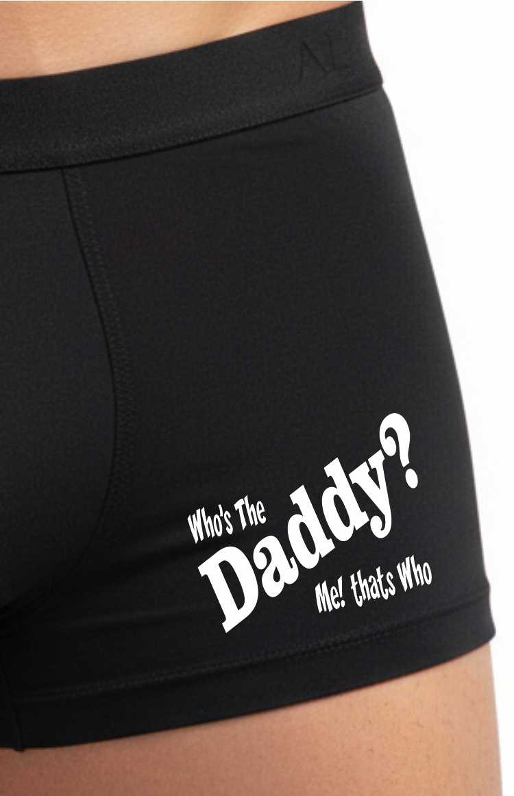 Who's The Daddy Supersoft Bamboo Boxer Shorts Funny Dad Gift Him