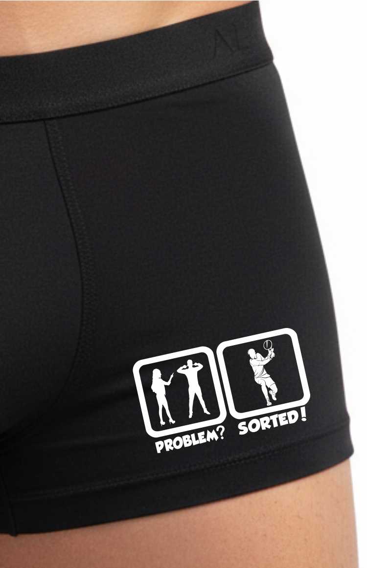 Problem Sorted Tennis Bamboo Boxers Funny Gift For Tennis Player