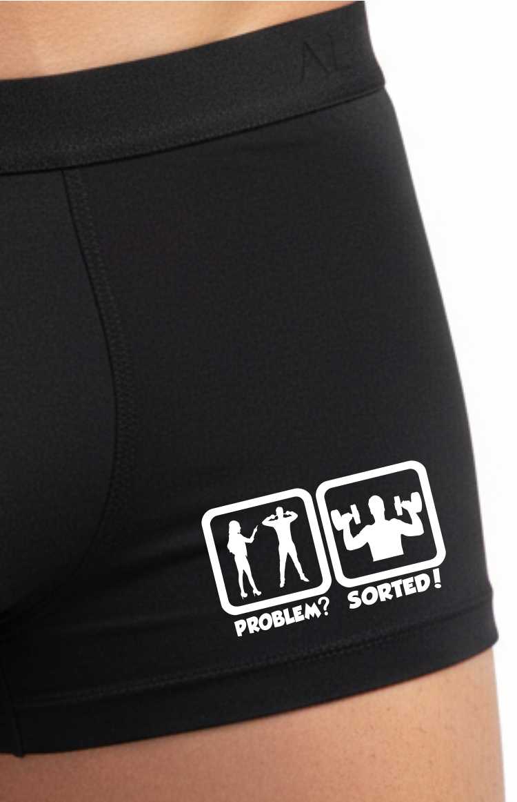 Bamboo Boxer Shorts Problem Sorted Gym Funny Gym Gift For Him