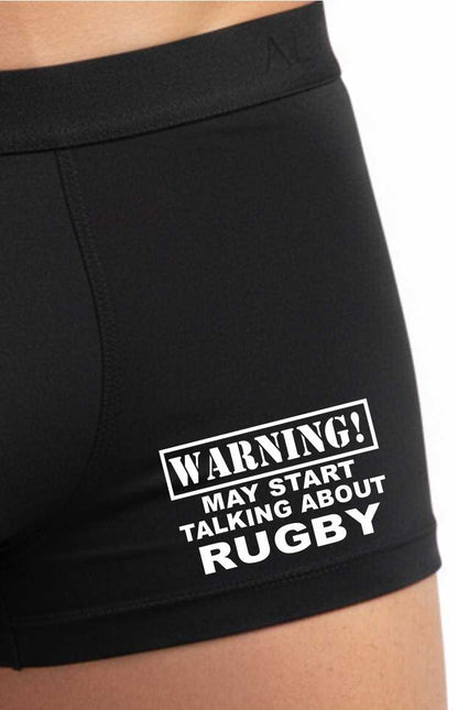 May Start Talking About Rugby Supersoft Bamboo Boxers Birthday Gift