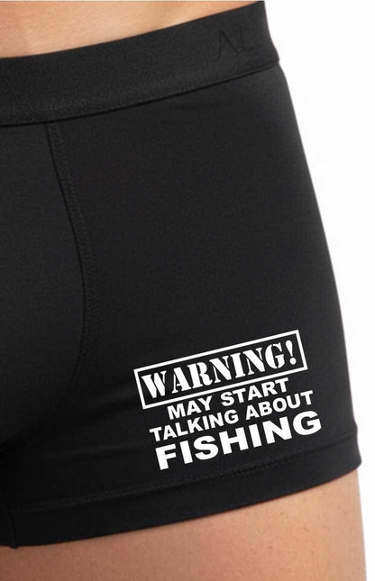 Funny Fisherman Angler Gift Talk About Fishing Bamboo Boxer Shorts