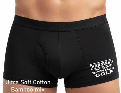 Bamboo Supersoft Boxer Shorts Golfing Gift May Talk About Golf