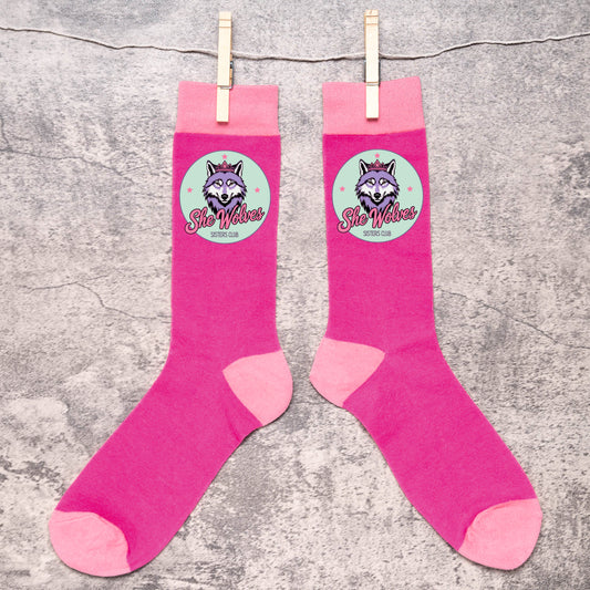 She Wolves Sisters Round Logo  Club Socks