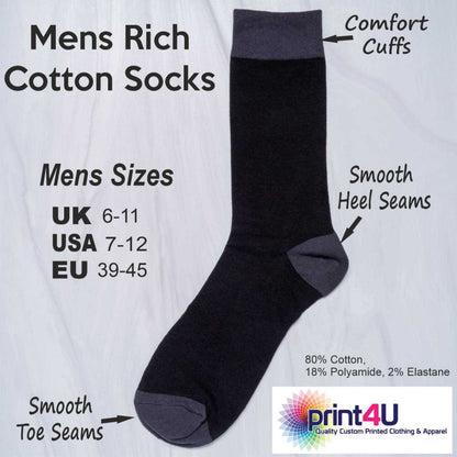 The Rodfather Fishing Funny Men's Black Novelty Socks Fishing Gift