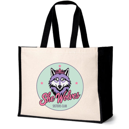 She Wolves Sisters Canvas Tote Bag