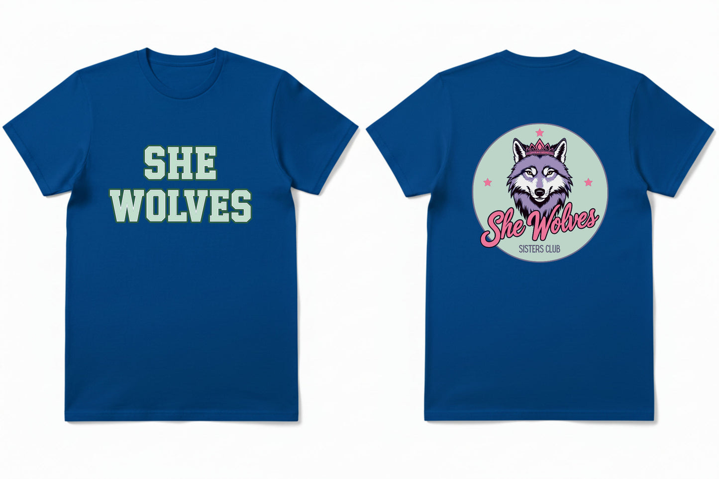 She Wolves Front & Back Logo  T Shirt