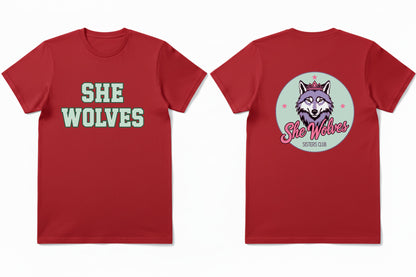 She Wolves Front & Back Logo  T Shirt