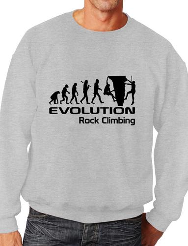 Evolution Of Rock Climbing Funny Adult Unisex Sweatshirt