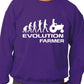 Evolution Of Farmer Farming Funny Adult Sweatshirt
