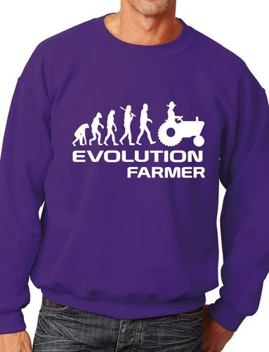 Evolution Of Farmer Farming Funny Adult Sweatshirt
