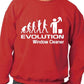 Evolution Of Window Cleaner Funny Adult Sweatshirt