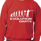 Evolution Of Darts Dart Player Funny Adult Sweatshirt