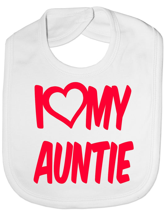 Print4u I Love My Auntie Boys Girls Baby Feeding Bib