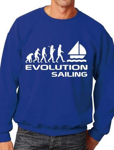 Evolution Of Sailing Funny Adult Sweatshirt