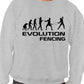 Evolution Of Fencing Funny Adult Sweatshirt