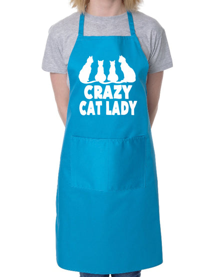 Crazy Cat Lady BBQ Cooking Apron