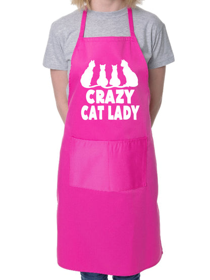 Crazy Cat Lady BBQ Cooking Apron