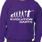 Evolution Of Darts Dart Player Funny Adult Sweatshirt