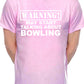 Warning May Talk About Bowling Crown Green Ten Pin Mens T-Shirt