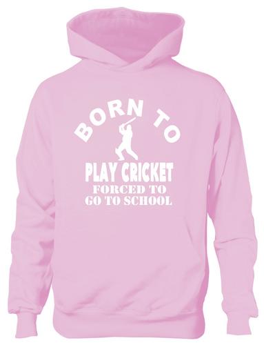 Born To Play Cricket Sports Hoodie Boys Kids