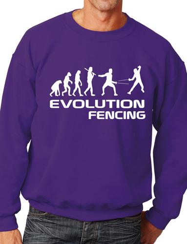 Evolution Of Fencing Funny Adult Sweatshirt