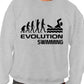 Evolution Of Swimming Unisex Sweatshirt