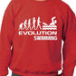 Evolution Of Swimming Unisex Sweatshirt