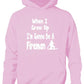When I Grow Up Be Fireman Hoodie Girls Boys Kids