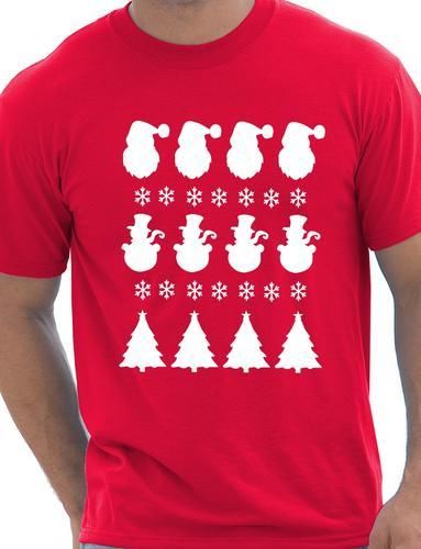 Christmas Scene Santa Mens Christmas Gift T-Shirt