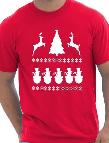 Christmas Scene Reindeer Funny Christmas Gift T-Shirt