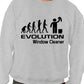 Evolution Of Window Cleaner Funny Adult Sweatshirt