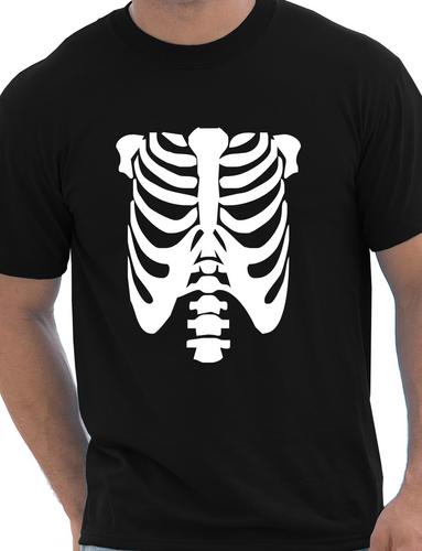 Skeleton T-Shirt Fancy Dress Halloween Funny