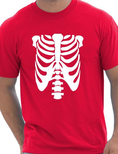 Skeleton T-Shirt Fancy Dress Halloween Funny