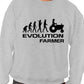 Evolution Of Farmer Farming Funny Adult Sweatshirt