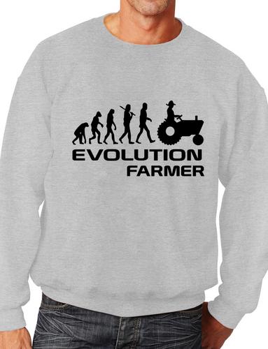 Evolution Of Farmer Farming Funny Adult Sweatshirt